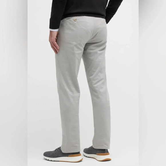 Peter Millar Men's Pilot Flat Front Trousers in Mountain Grey size 40 - Picture 3 of 14